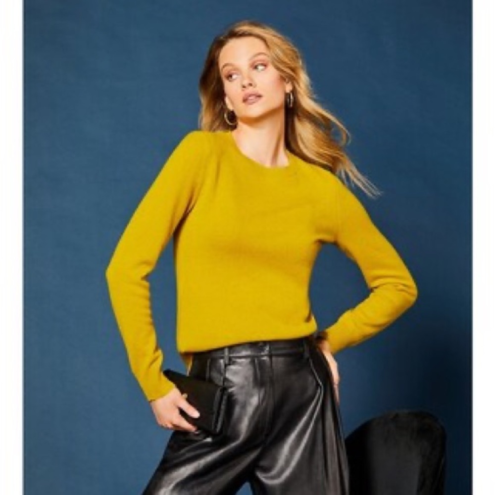 ANTONIO MELANI Luxury Collection Cameron Cashmere Crew Neck Long Sleeve Sz Large